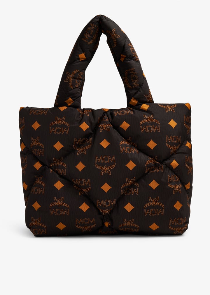 MCM München Tote Large BLACK MCM Large München Tote in Visetos Black Handbag - 154MQA