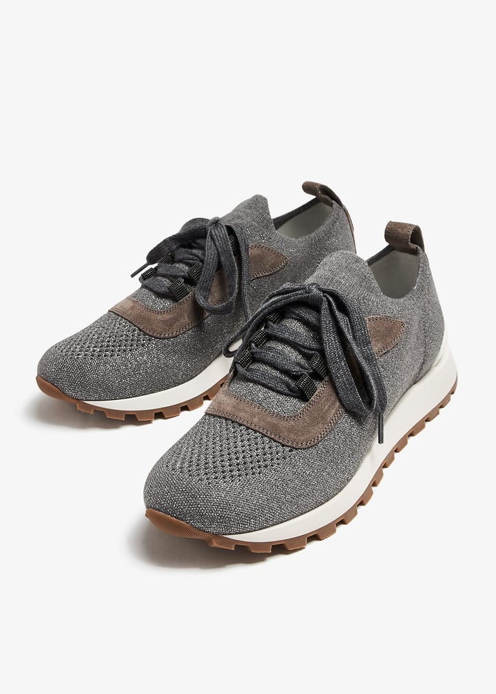 BRUNELLO CUCINELLI☆新品タグ付き☆ Brunello Cucinelli Cotton chiné knit sneakers for Boy - Grey