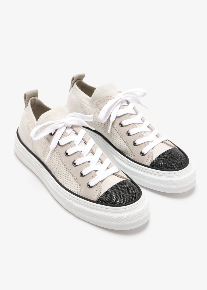 スニーカー MONILE KNIT SNEAKERS Brunello Cucinelli Monili chain knitted sneakers for Women