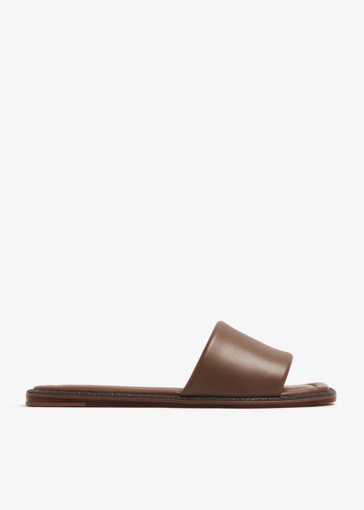 サンダル・ミュール BRUNELLO CUCINELLI Women Sandals MZSLC2929C9122 Brown Brunello Cucinelli Slippers - Brown - Women | MZSLC2929C9122