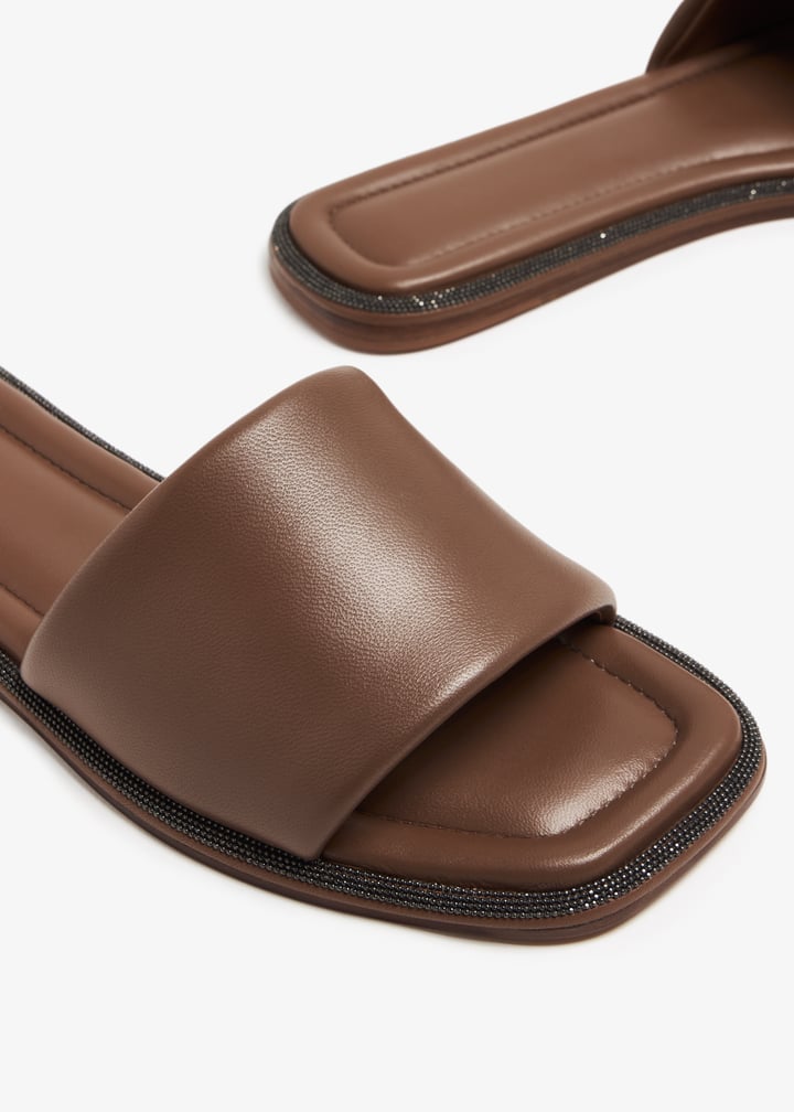 Brunello Cucinelli Square toe sandals for Women - Brown in