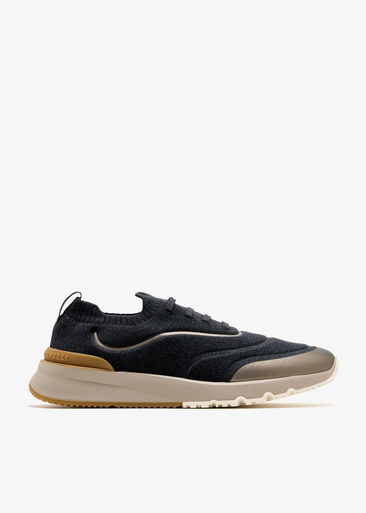 Brunello Cucinelli Knit sneakers for Men - Black in UAE