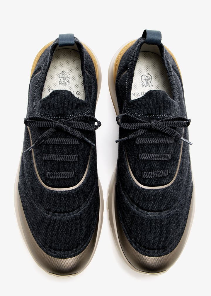 Brunello Cucinelli Knit sneakers for Men - Black in UAE