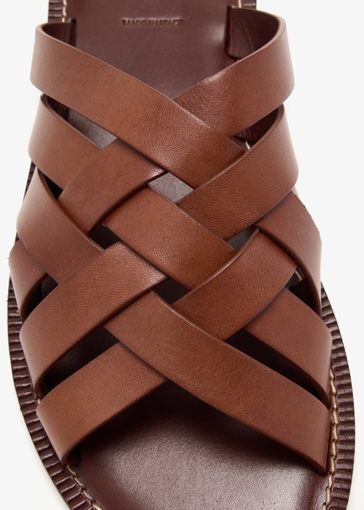 サンダル BRUNELLO CUCINELLI Men Sandals MZUELBM326 C8894 BROWN Brunello Cucinelli Leather sandals for Men | Online Sale up