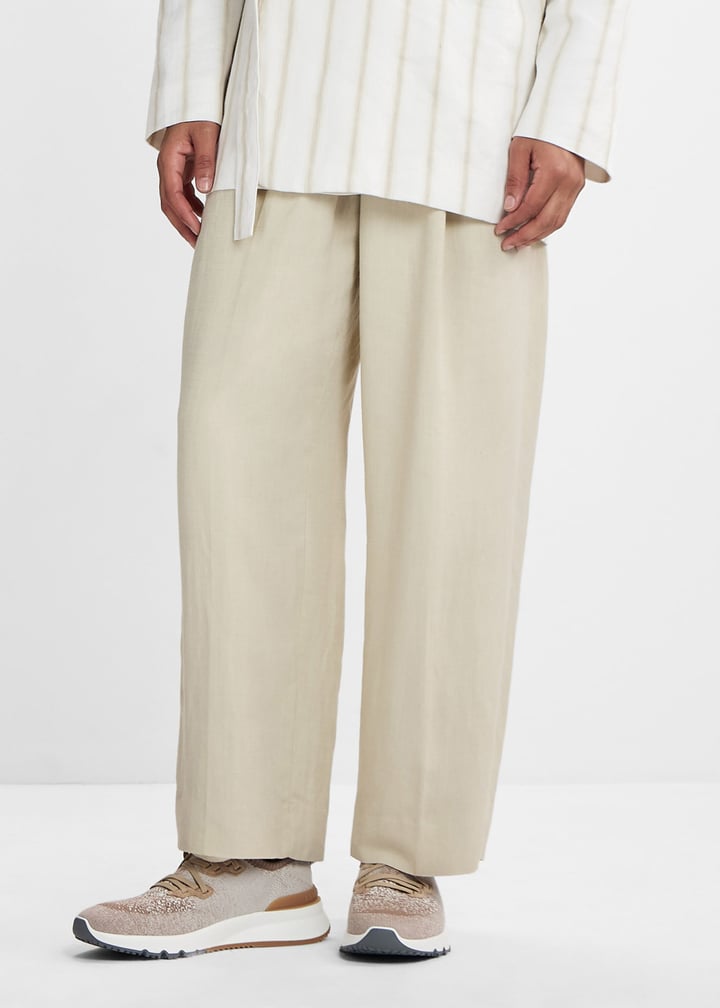 Brunello Cucinelli Cotton chiné knit sneakers for Men