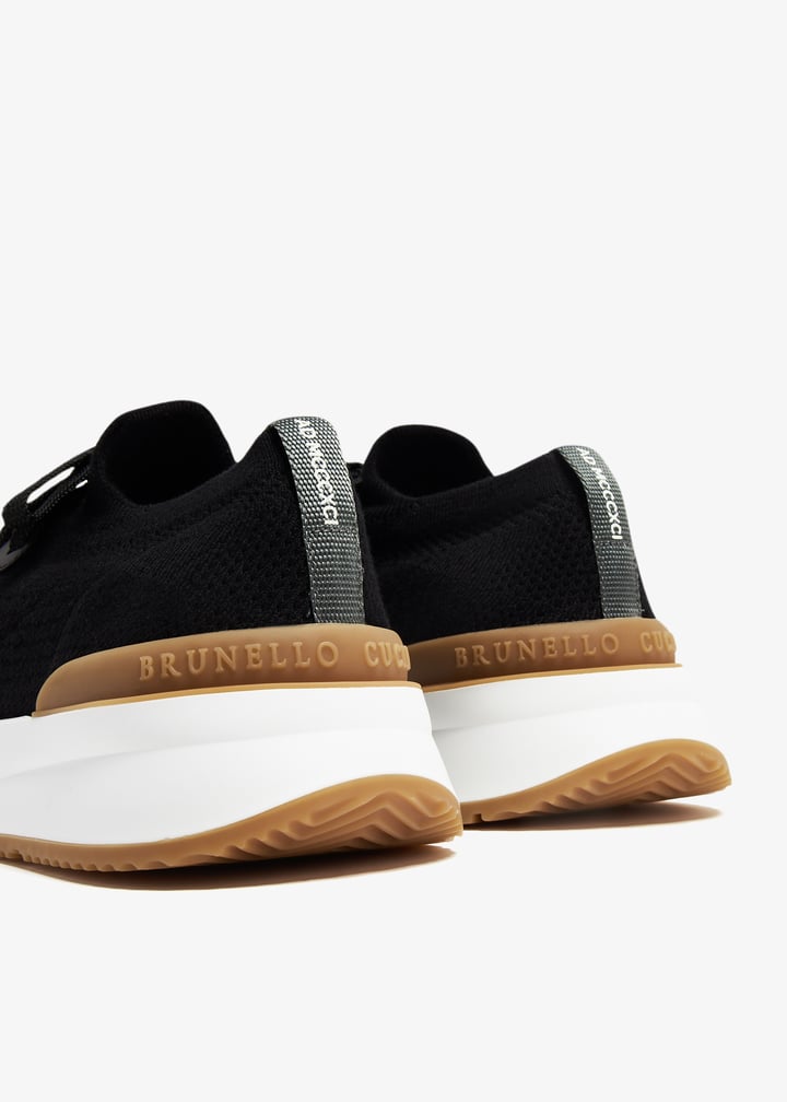 Brunello Cucinelli Knit sneakers for Men - Black in Qatar