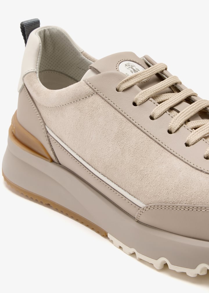 Brunello Cucinelli Suede runner sneakers for Men - Beige in