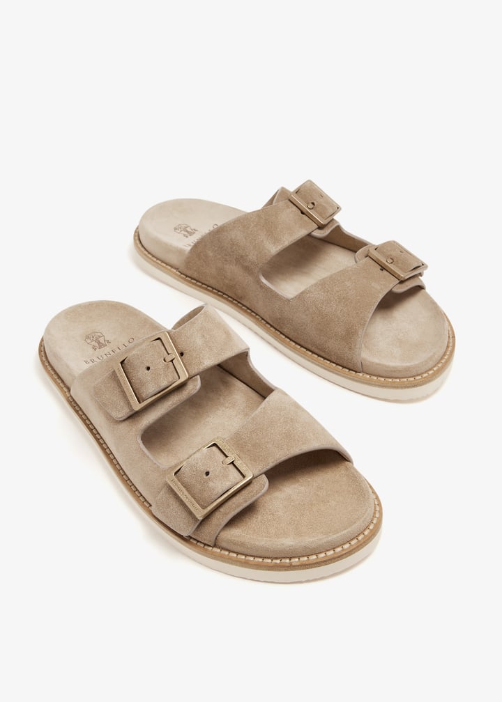 Brunello Cucinelli Suede sandals for Men - Beige in USA