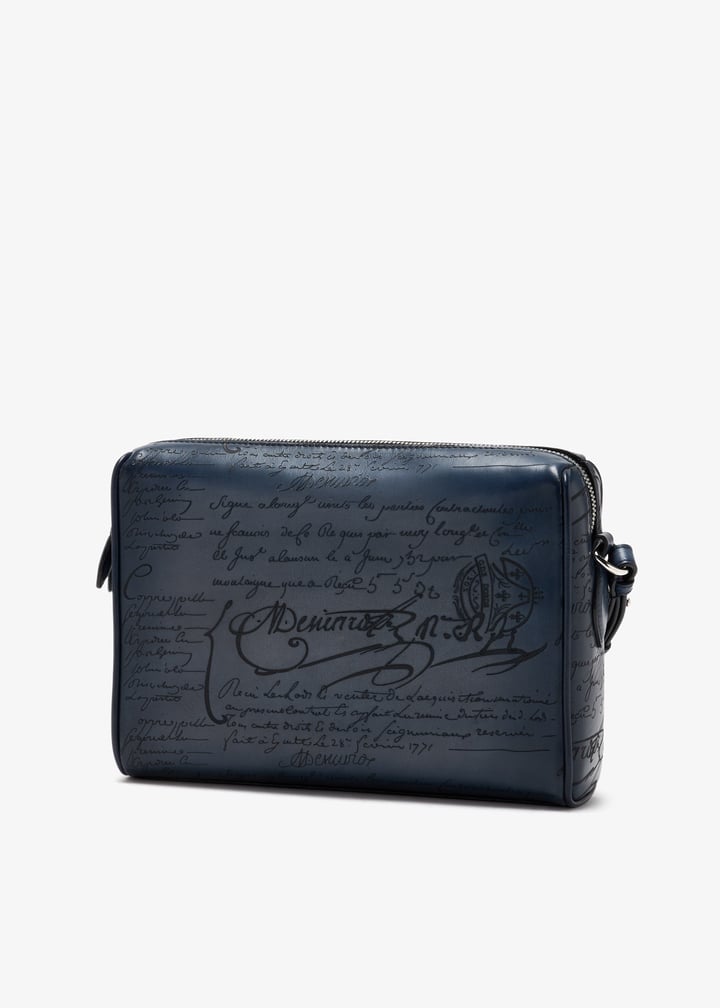 Berluti Rosewood Scritto leather pouch for Men - Blue in UAE