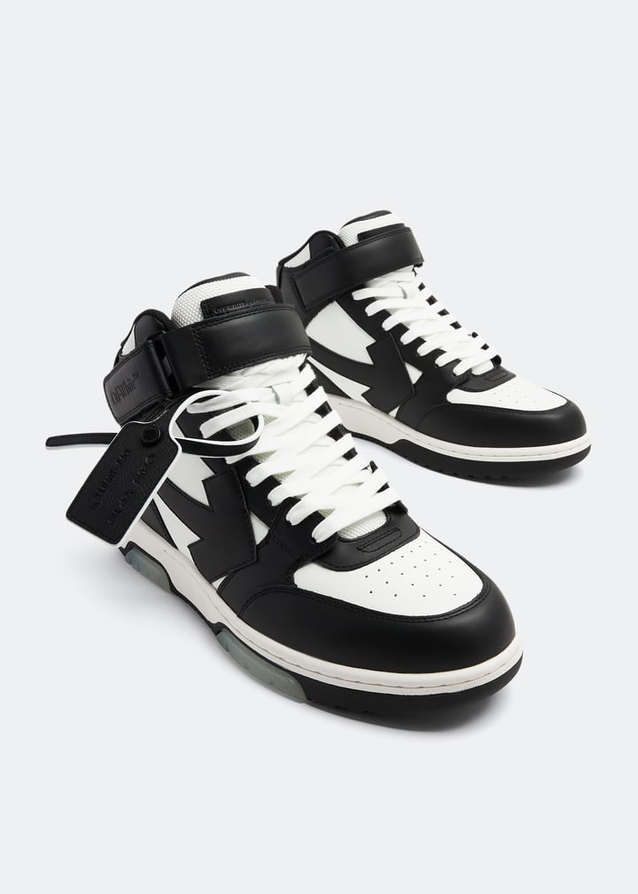 Off-White Out Of Office Mid Lea sneakers for Men - Black in