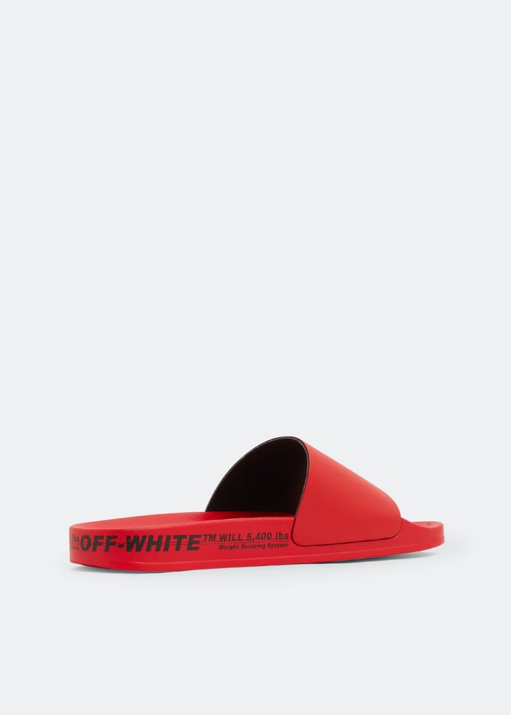 Off-White Industrial slides for Men Red in KSA Level Shoes