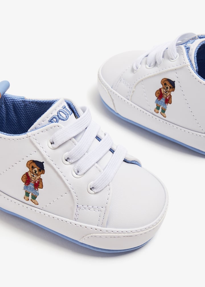 Polo Ralph Lauren Quilton Bear Gore Hi sneakers for Baby White