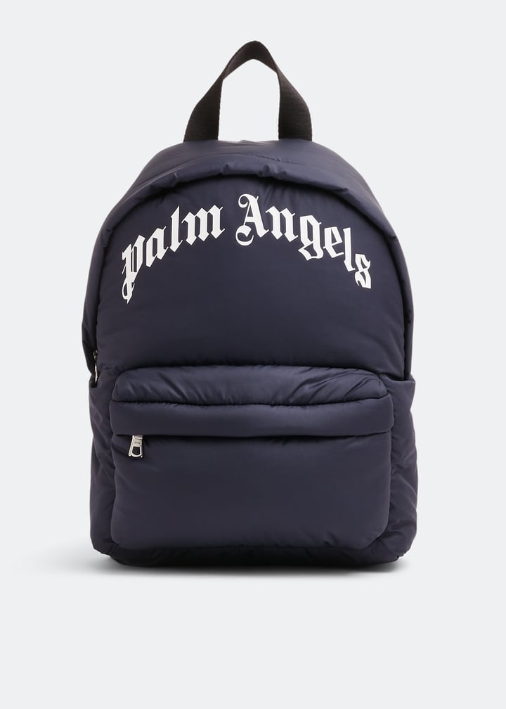 Palm Angels Little Curved Logo backpack for Boy - Blue in