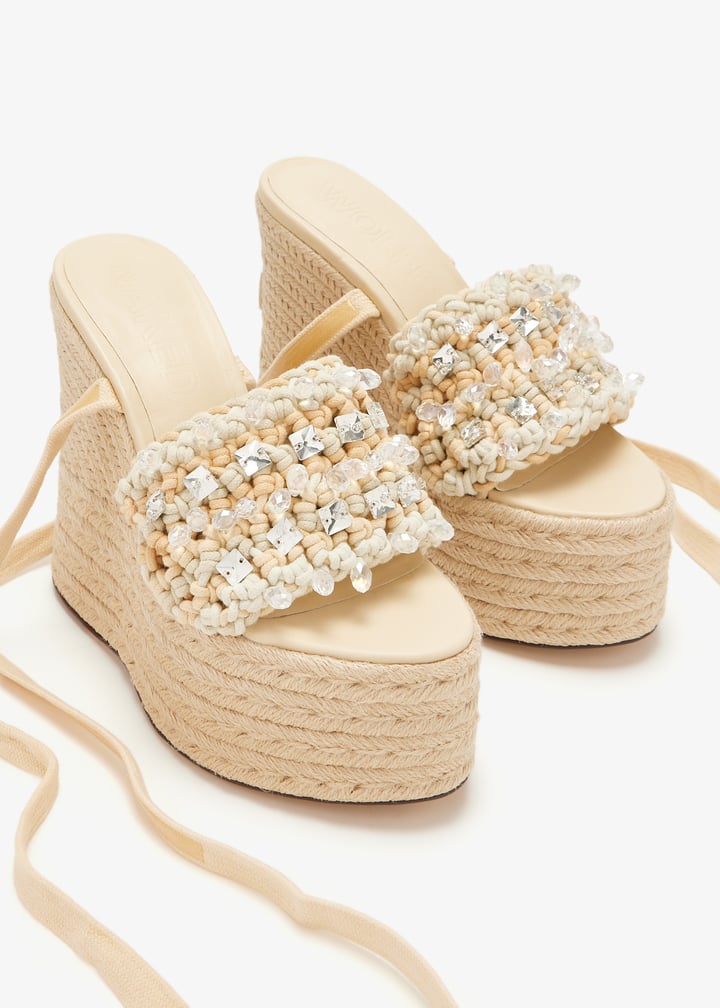 \"NAKED WOLFE\" Peony ウェッジサンダル ヒール14cm ウルフヘッド Naked Wolfe(ネイキッドウルフ) サンダル・ミュール(レディース