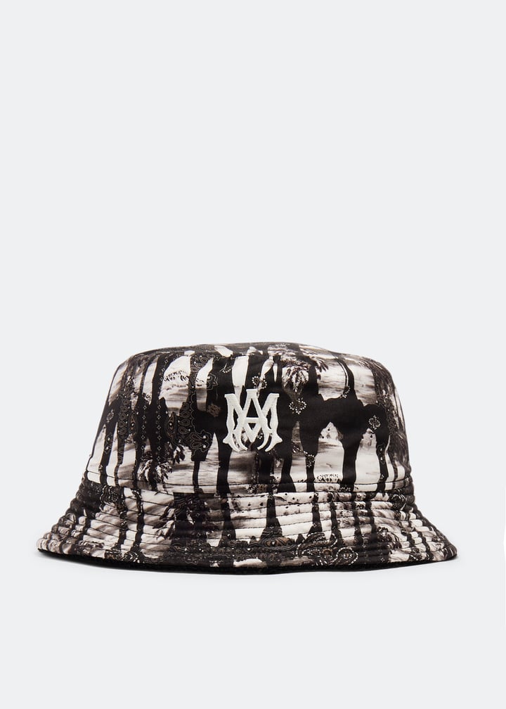 AMIRI Bandana reversible bucket hat for Men - Black in USA | Level