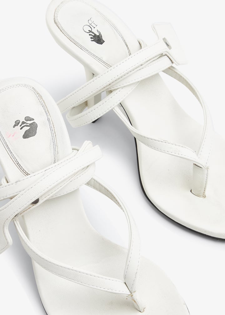 Off-White Pre-Loved Zip Tie sandals for Women - White in UAE