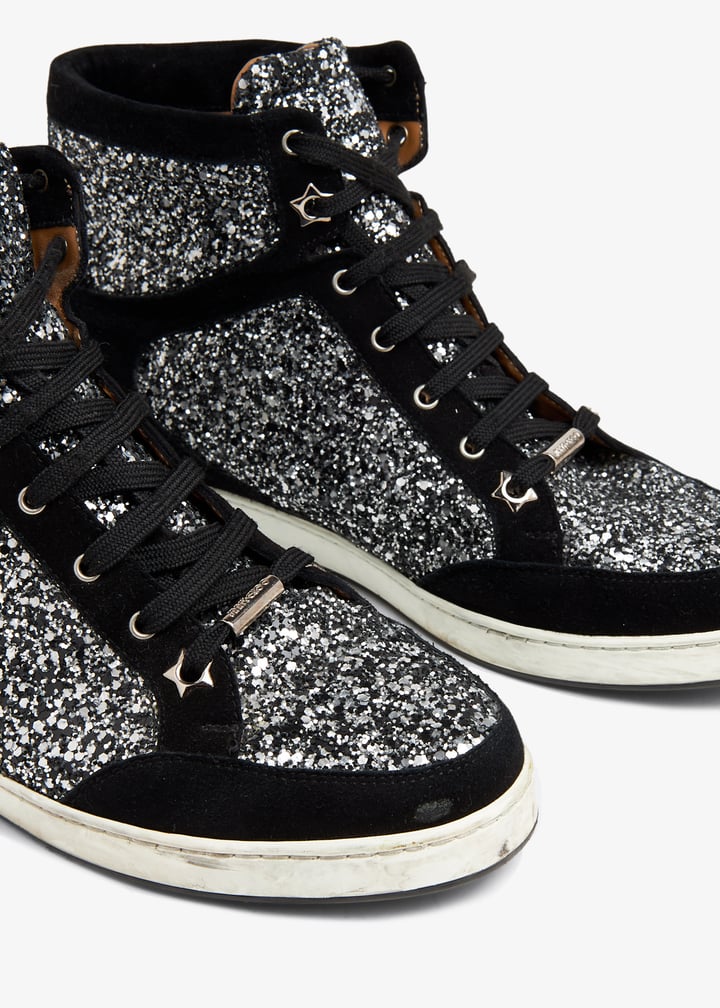 黒20、チョコ20 Jimmy Choo Pre-Loved Tokyo glitter sneakers for Women