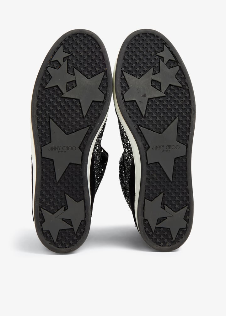 黒20、チョコ20 Jimmy Choo Pre-Loved Tokyo glitter sneakers for Women