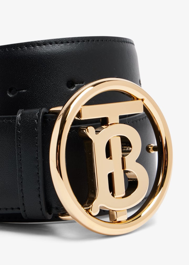 【新品未使用】Burberry Gold buckle leather belt Burberry Black Leather Belt With Gold Tone Buckle Eb1023wxsa