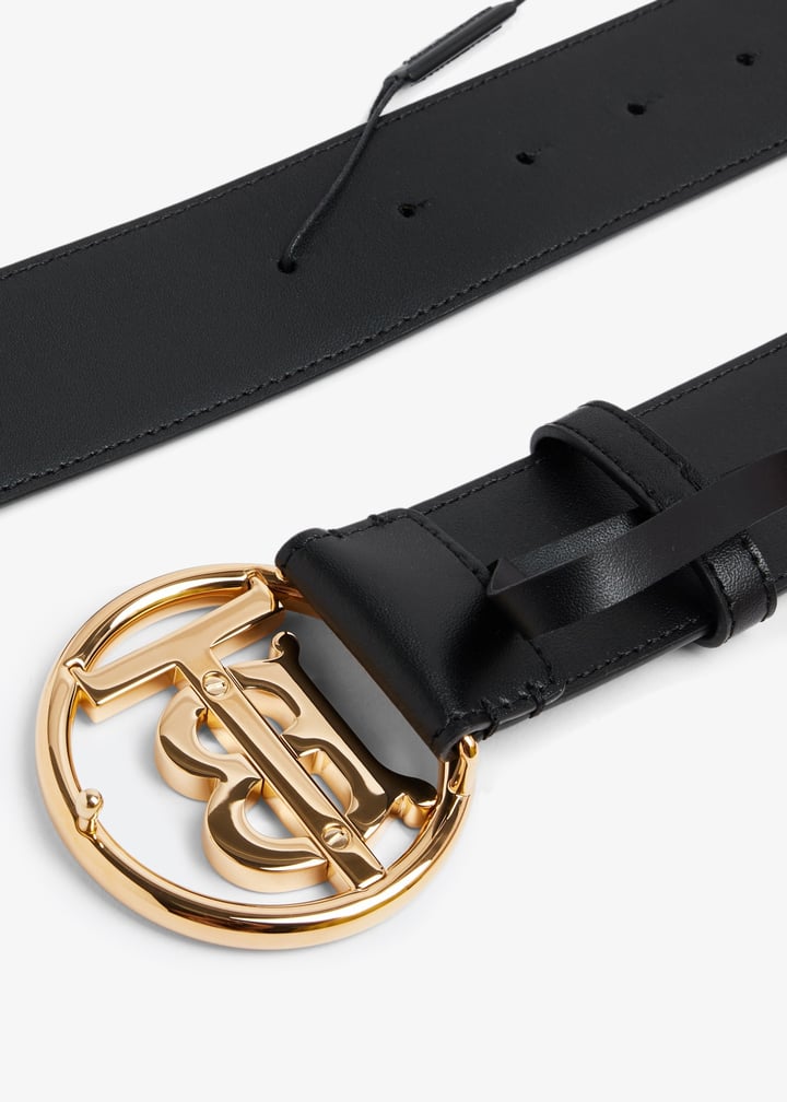 Burberrys バーバリー ウエストベルト ブランドロゴ ブラック B561 Burberry Pre-Loved TB Monogram logo belt for Women - Black