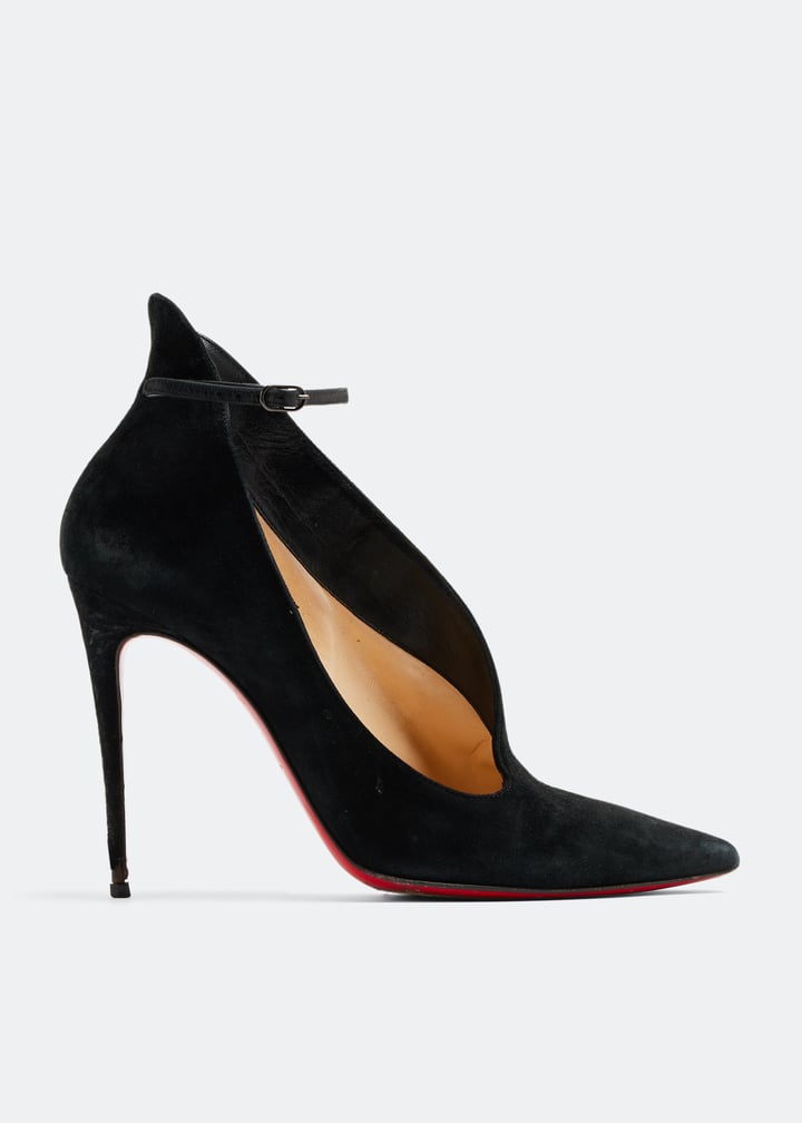 Christian Louboutin 黒 ハイヒール　35ハーフ Miss Z Suola Strass - 100 mm Pumps - Patent calf leather