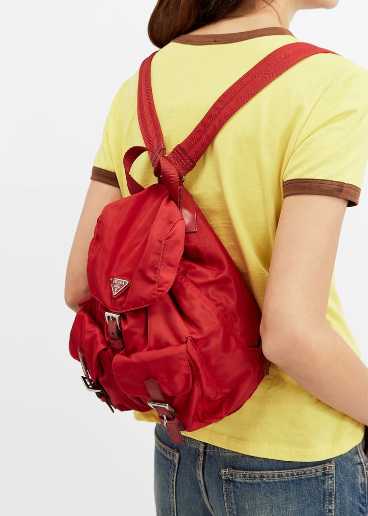 Prada Pre-Loved Small Tessuto backpack for Women - Red in