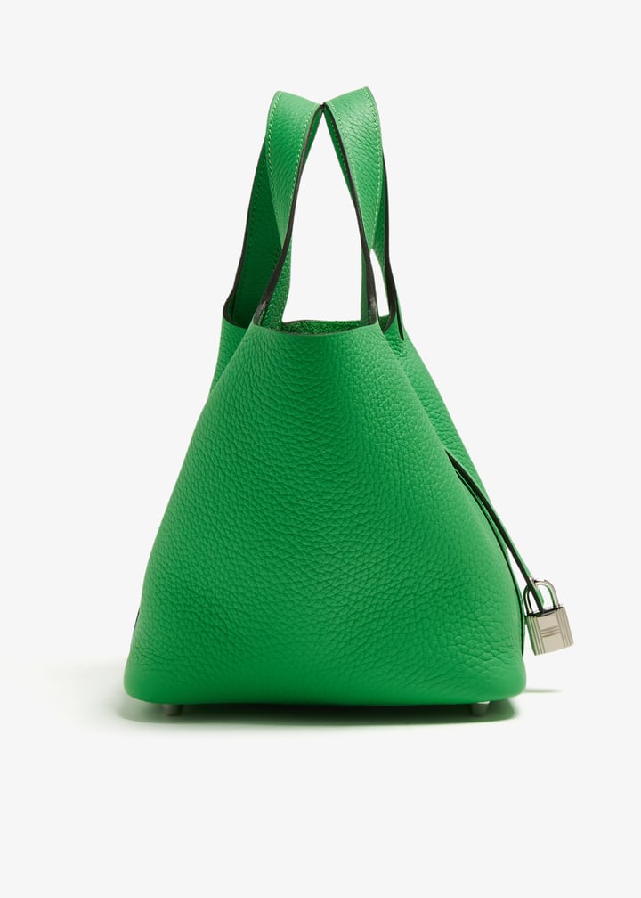 【希少★大人気春色グリーン】HERMES★ バッグ Picotin Lock 18 Hermès Picotin Lock 18 Green Clemence Gold Hardware