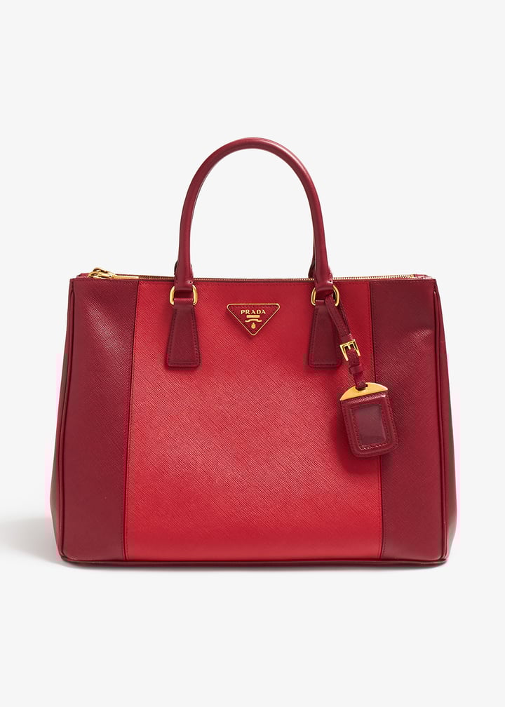 Prada Pre-Loved Galleria two-tone bag for Women Red in KSA