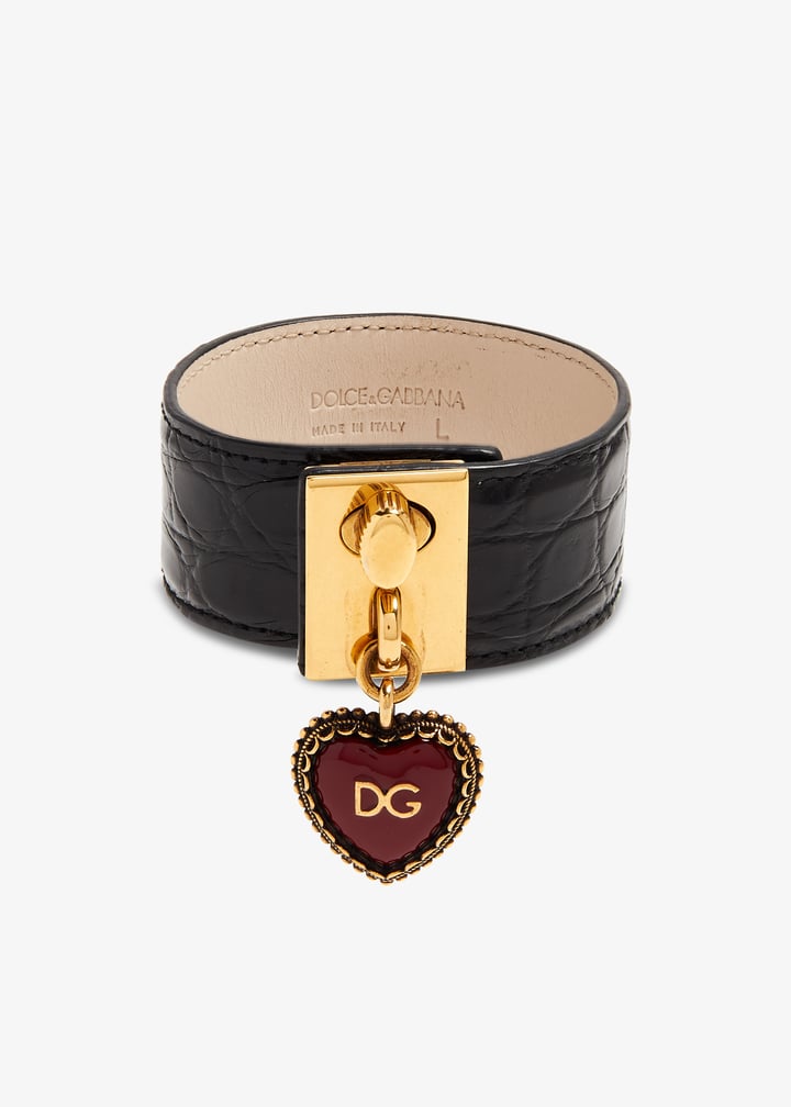 アクセサリー DOLCE&GABBANA Heart stone Gold Bangle Dolce&Gabbana Pre-Loved Dauphine DG Heart bracelet for Women