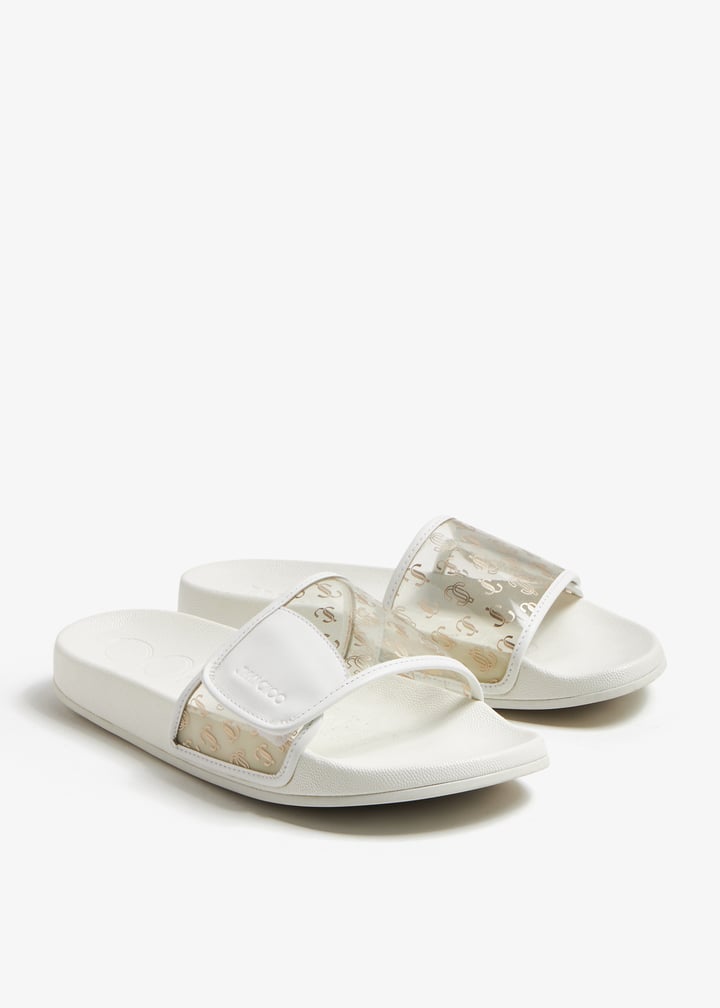 Jimmy Choo Pre-Loved Fitz slides for Women - White in UAE