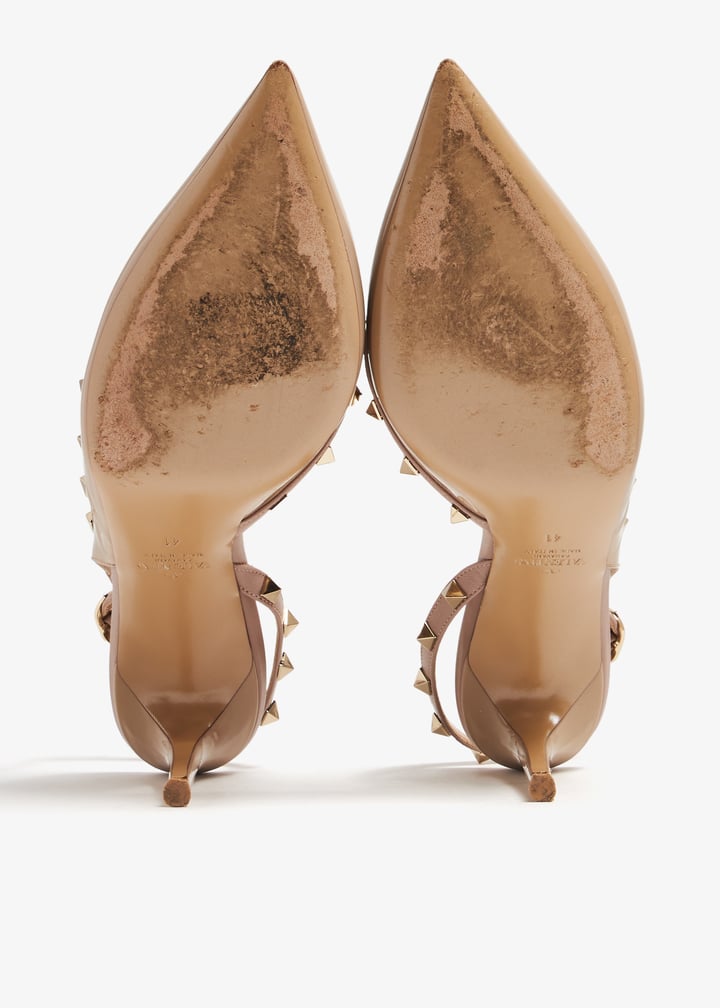 VALENTINO の靴♪ ★ ROCKSTUD SLINGBACK PUMPS ★ 50mm Valentino Garavani Rockstud Slingback Pumps | Gold | FARFETCH