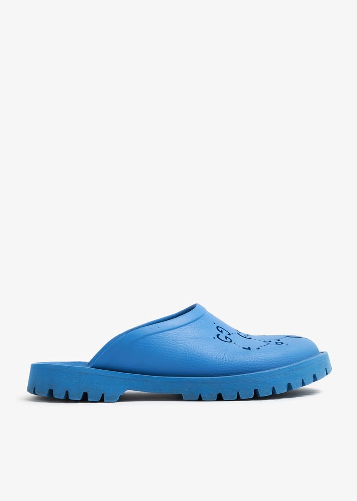 Gucci Pre-Loved GG perforated mules for Men - Blue in UAE