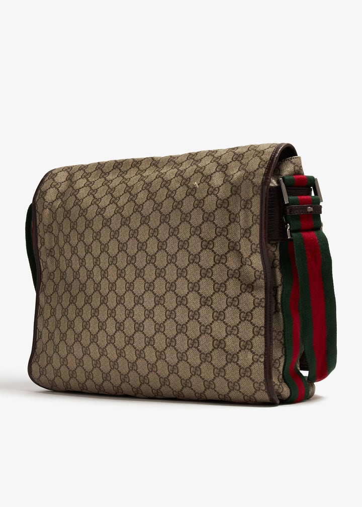 Gucci Pre-Loved Vintage Web messenger bag for Men Brown in UAE