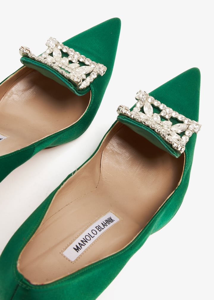 Manolo Blahnik Pre-Loved Borlak pumps for Women - Green in
