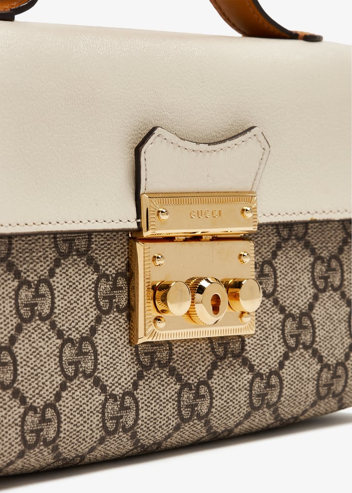 Gucci Pre-Loved GG Supreme Small Padlock shoulder bag for Women