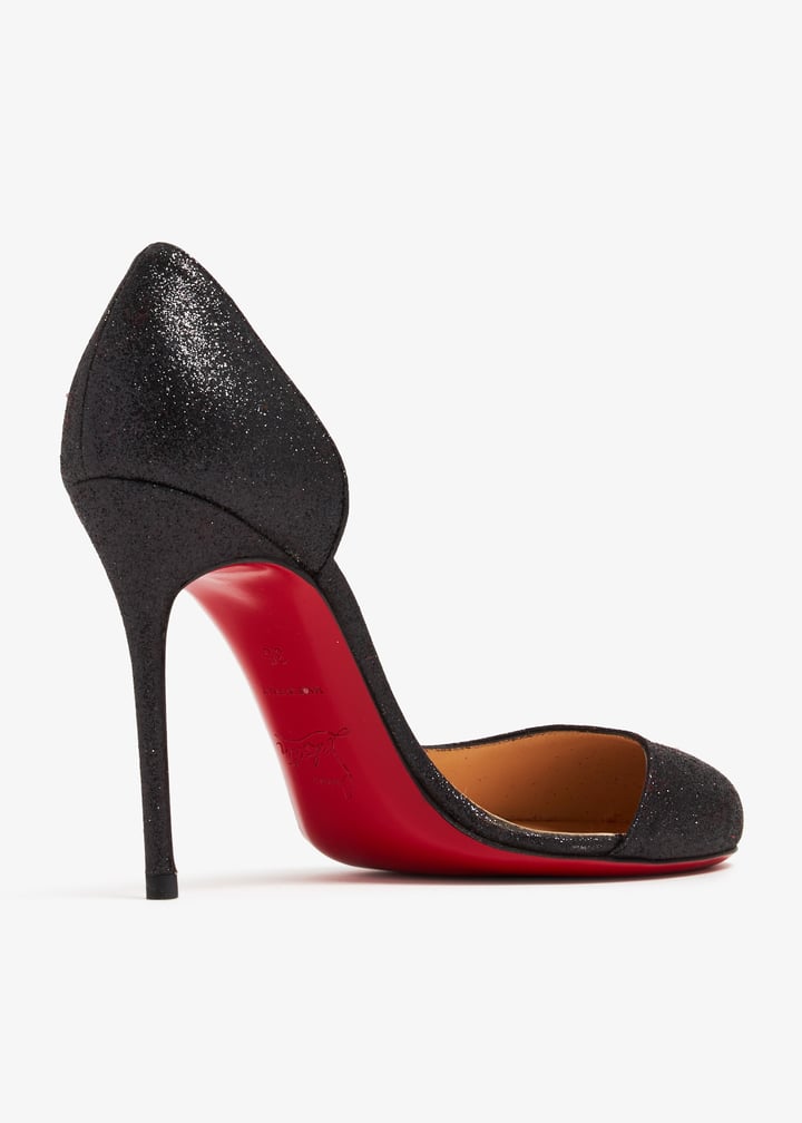 Black Glitter Black Sneakers With Red Soles Christian Louboutin