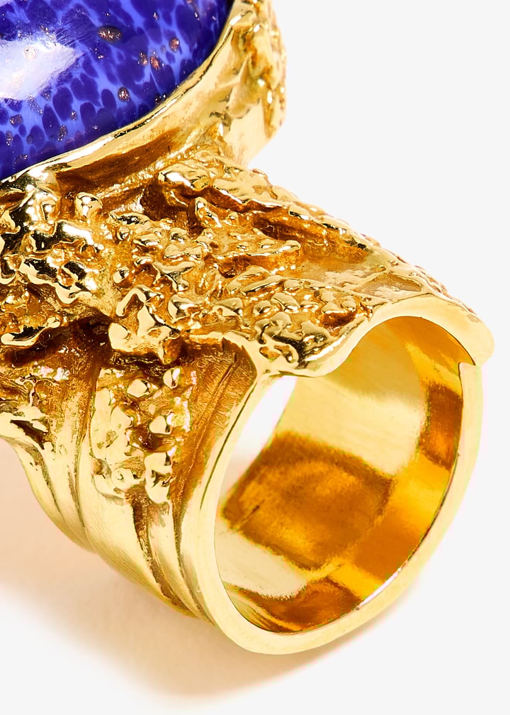 Saint Laurent Pre-Loved Arty oval ring for Women - Gold in