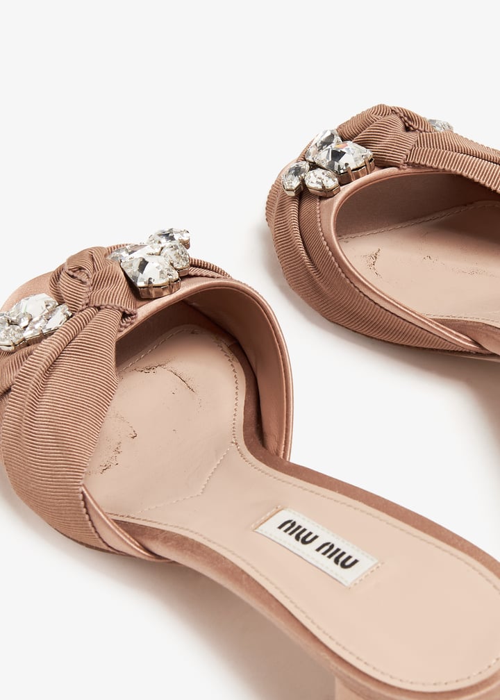 Miu Miu ブラックファークリスタルミュール Miu Miu ブラックファークリスタルミュール