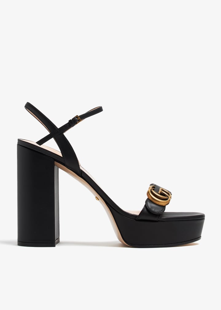 VIP【関税送料無料】希少 Gucci Jane Sandals Gucci Pre-Loved GG Marmont sandals for Women - Black in UAE