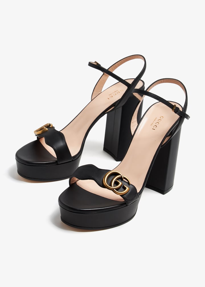 Gucci Pre-Loved GG platform sandals for Women - Black in UAE