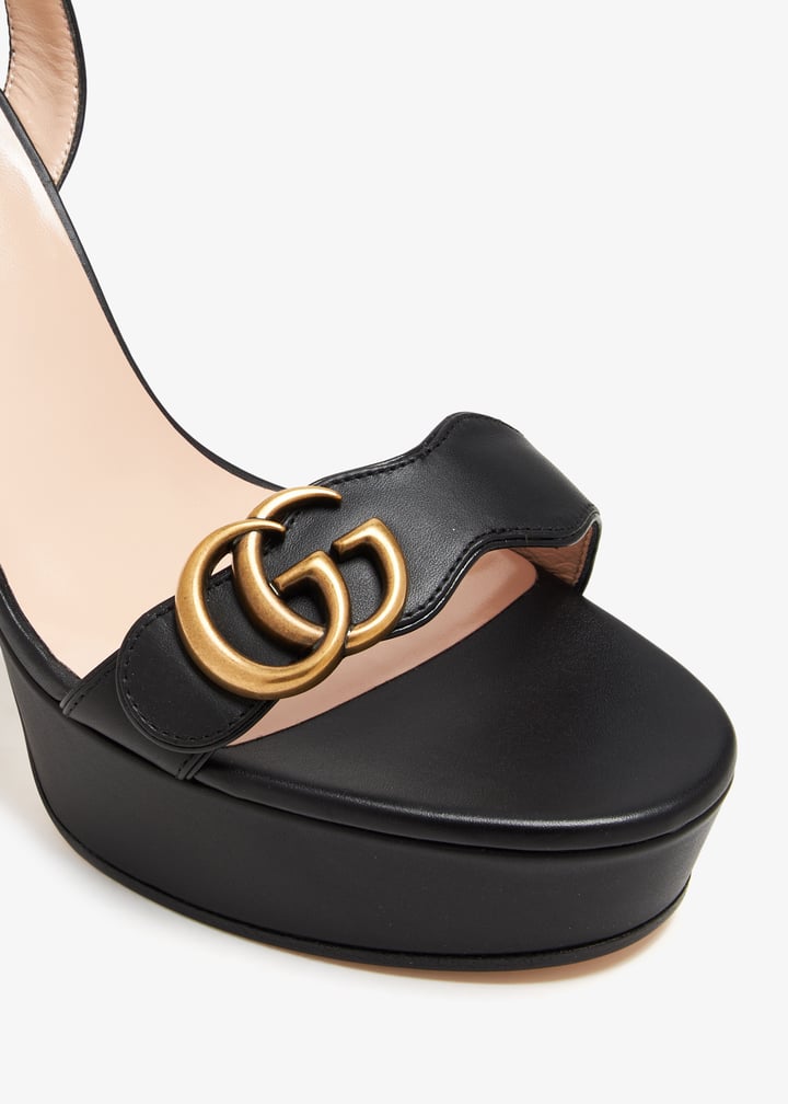 VIP【関税送料無料】希少 Gucci Jane Sandals Gucci Pre-Loved GG platform sandals for Women - Black in UAE