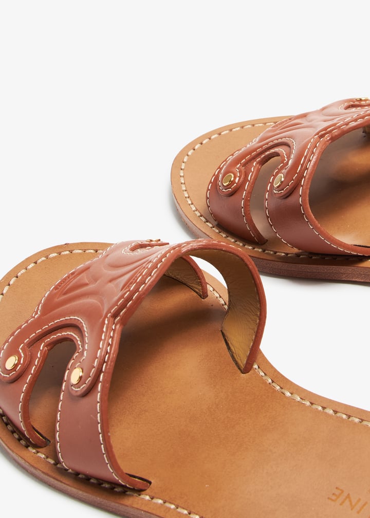 【関税&送料込】Celine Triomphe Sandals CELINE TRIOMPHE SANDAL IN KIDSKIN - | CELINE
