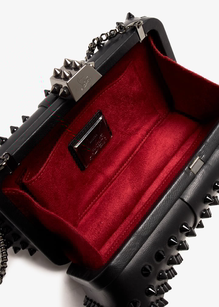 Christian Louboutin スパイクバッグ 黒赤 Loubilab Spike shoulder bag in black - Christian Louboutin
