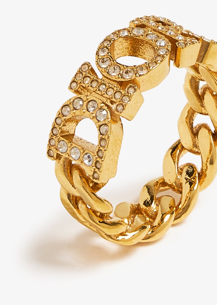 Dior Pre-Loved Dio(r)evolution chain ring for Women - Gold