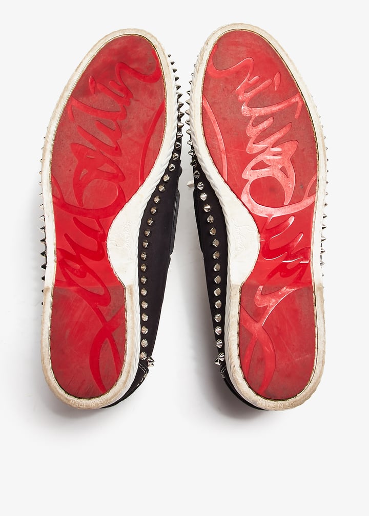 Louboutin Men Spiked Loafers Red Bottoms Louboutin Loafers Red