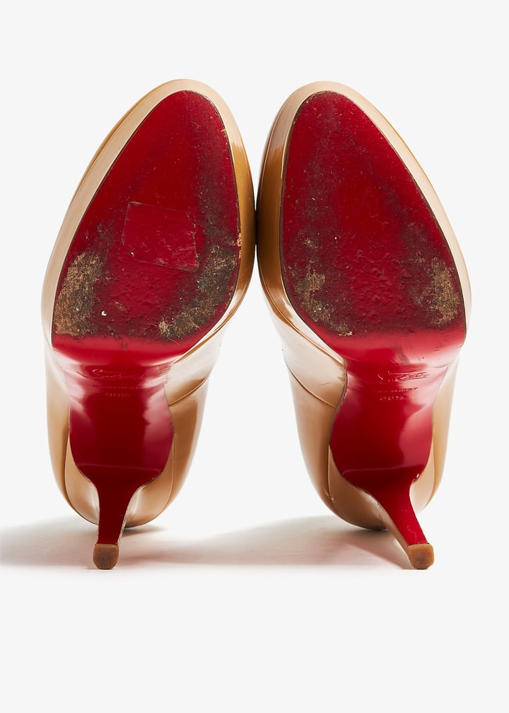 Christian Louboutin ビジュー付きハイヒール Christian Louboutin Pre-Loved Bianca pumps for Women - Beige