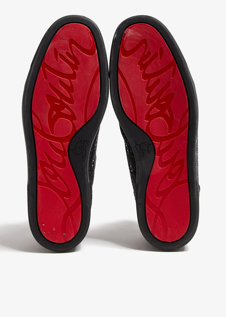 Christian Louboutin スタッズスリッポン　pikpik Louis Junior P Pik Pik Strass - Sneakers - Veau velours