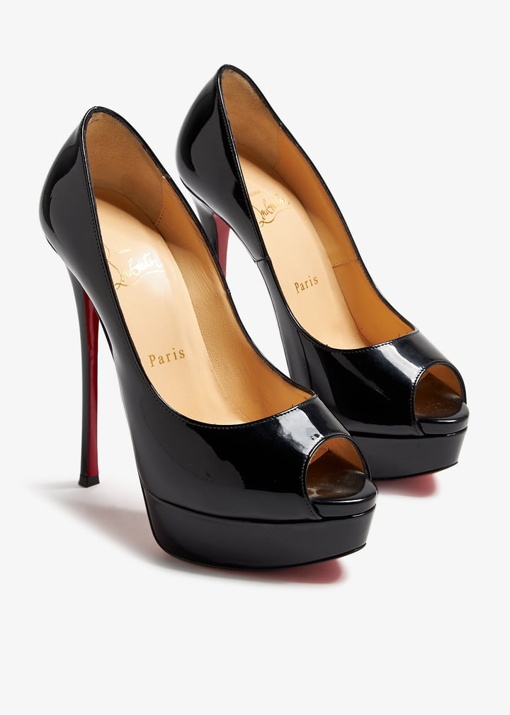 靴 Christian Louboutin Lady Peep 150 Christian Louboutin Lady Peep 150 Burgundy Patent Leather