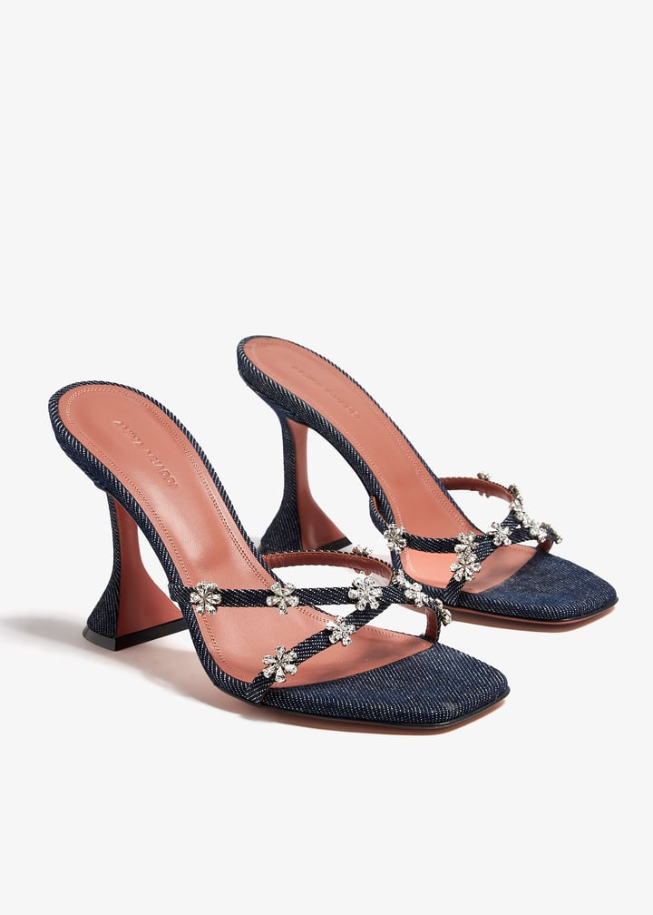 Amina Muaddi Pre-Loved Lily sandals for Women - Blue in