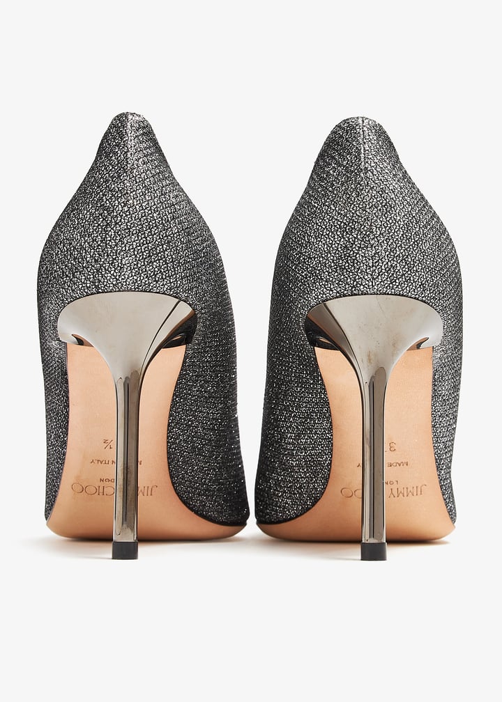 【GW限定値下げ】JIMMY CHOO Romy 85 Jimmy Choo Pre-Loved Romy 85 glitter pumps for Women - Grey